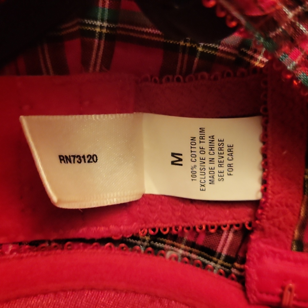 Rare FIND Sexy Frederick's of Hollywood Red Plaid Lingerie Medium - Picture 12 of 14